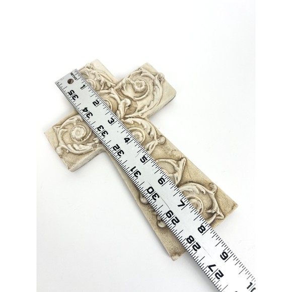 202 Artstones Made in the USA Greensburg, LA Natural Stone Swirl Flower Cross - Picture 4 of 4